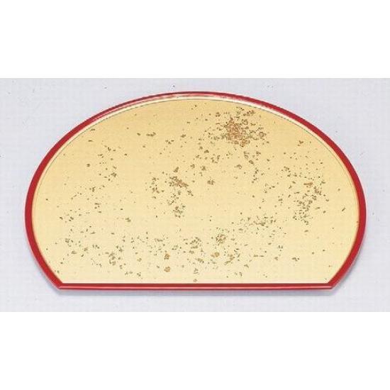 

Obon Fuji tray colored paper gold leaf vermilion 3 dimensions x x ABS resin Japanese commercial use half-moon [39.3 32.3 1cm] (7-71-5) Restaurants,
