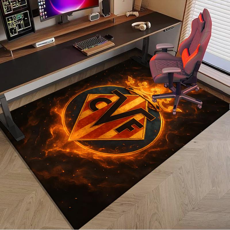 1PC CF Football Emblem Rug Game Carpet, Floor Mat for Bedroom Living Room Entryway Rug, Home Decor Idea Gift for Christmas birthday