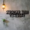 Stronger Than Ever Metal Sign 1pc Home Gym Wall Art Inspirational Quote Decor Motivational Gift For Men Women