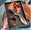 Women's Long Silk Scarf Angled Neck Scarf