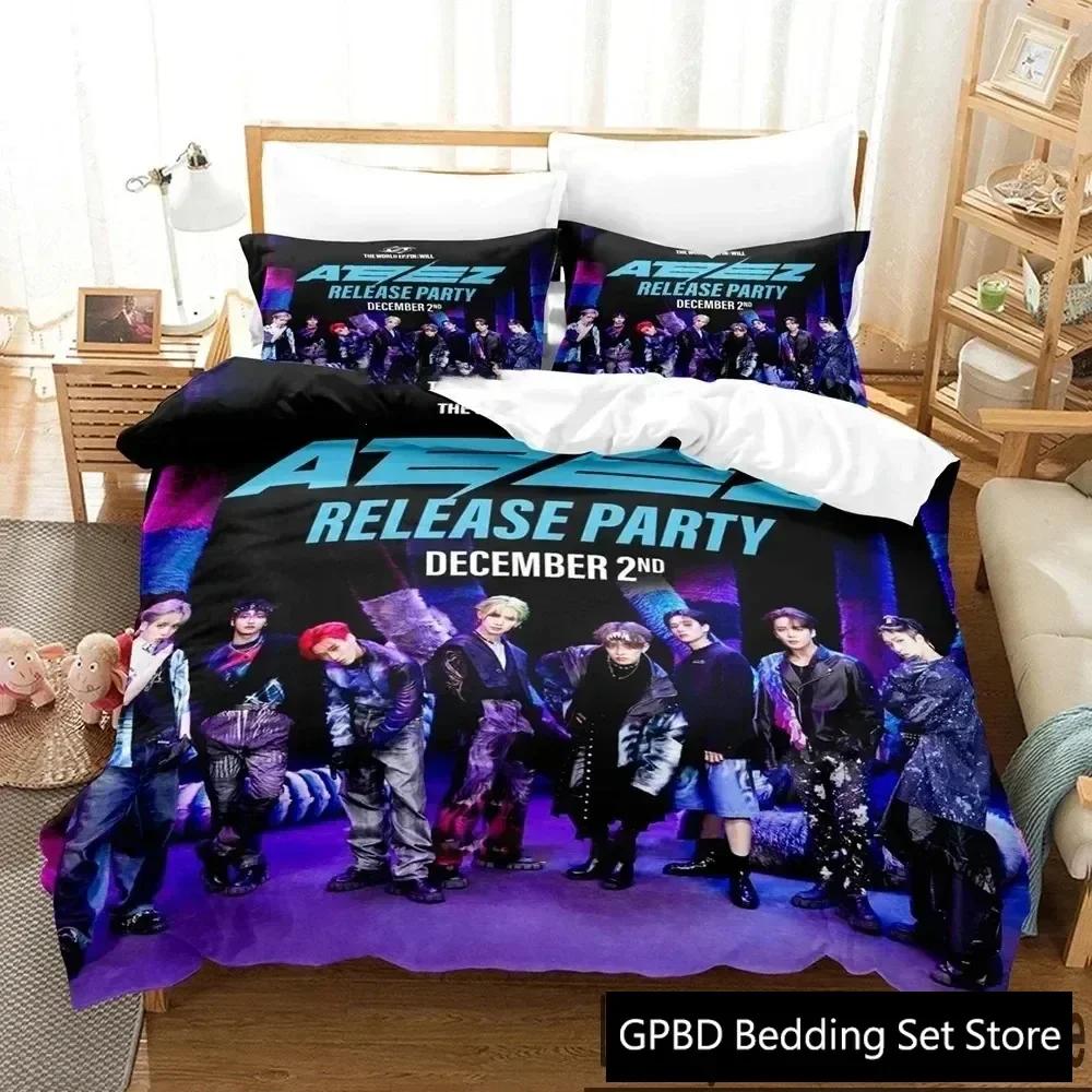 Luxury New 3D Print The World Ep.Fin Will Ateez Bedding Set Duvet Cover Bed Set Quilt Cover Pillowcase Queen Boys Adult Bedding