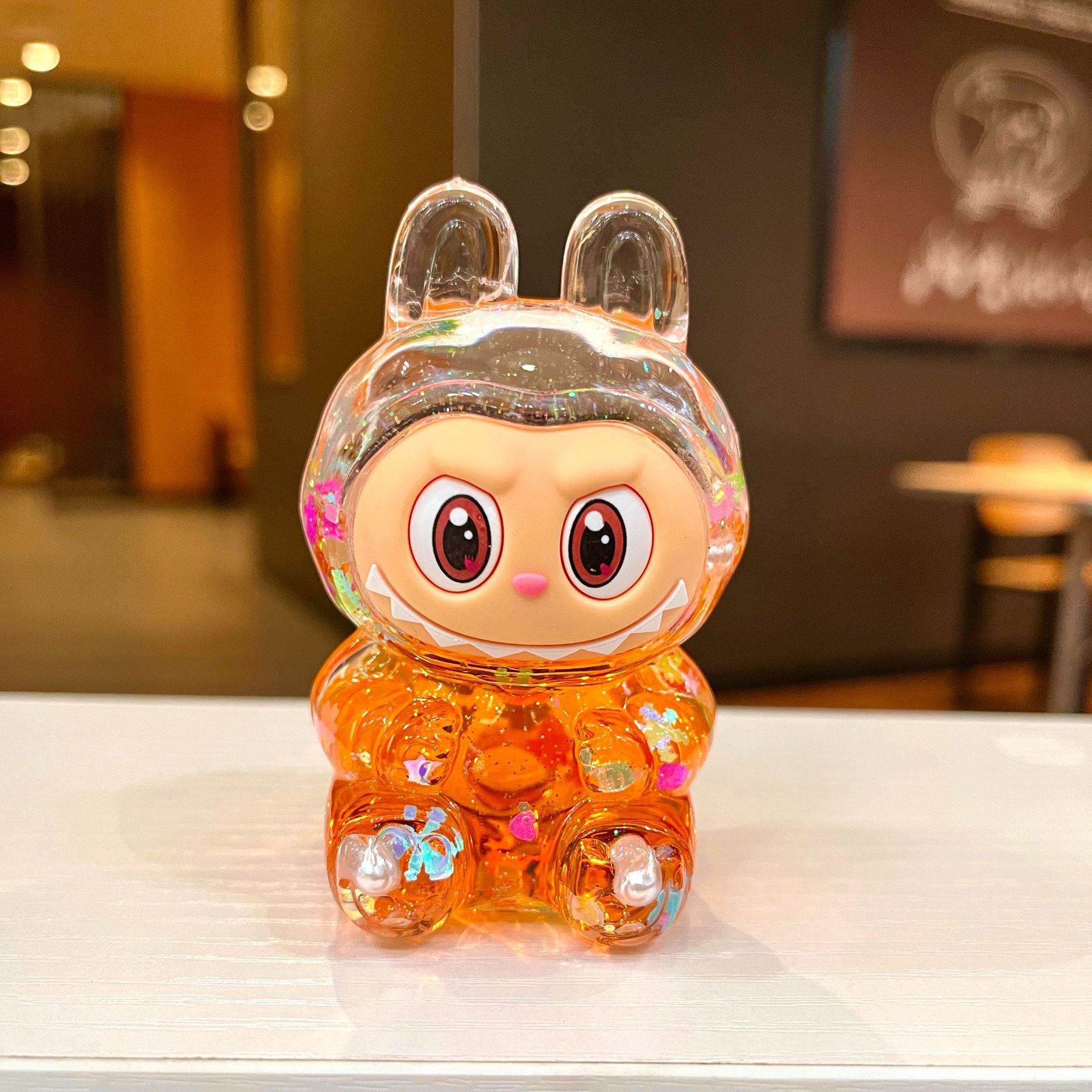 

Креативная и милая бутылка с текучим песком, наполненная маслом, подарок для пары, настольная мультяшная маленькая фигурка для украшения, детская игрушка, подарок