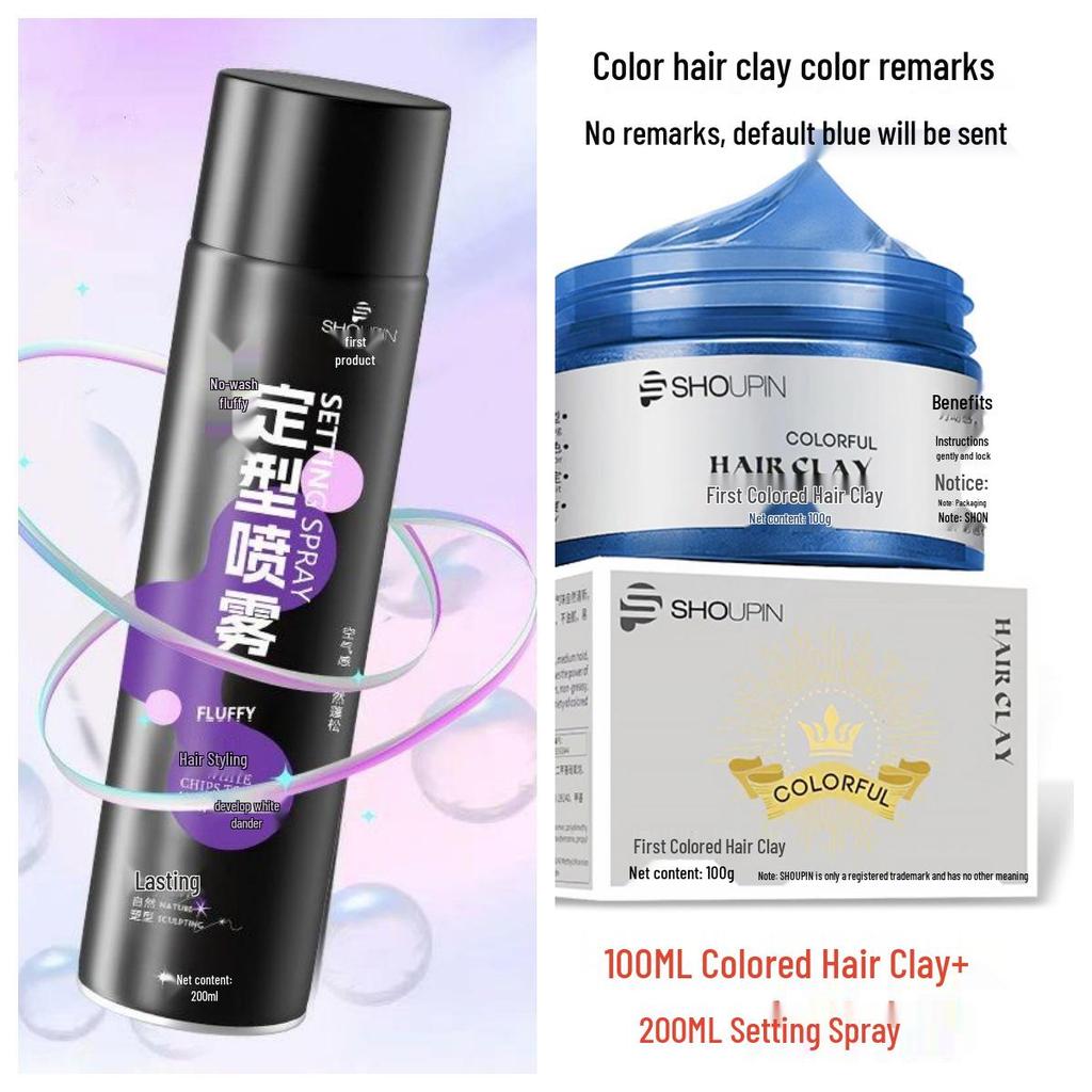 Grandma Grey Hair Clay: Silver & Blue Hair Wax for Men & Women – Multi-color Options Available
