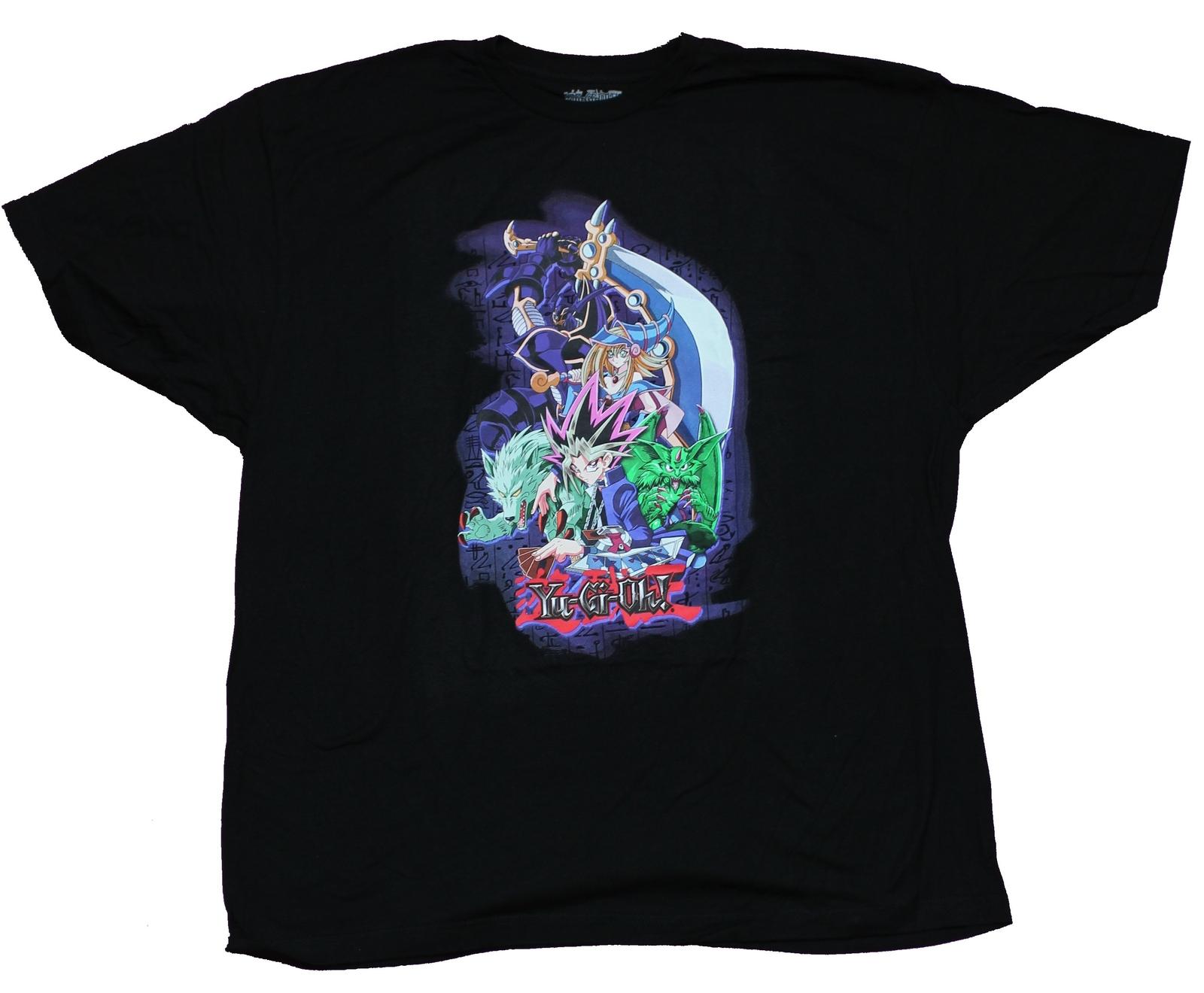 Yu-Gi-Oh Adult New T-Shirt - Yugi Character Collage Over Logo XL