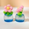 Yousheng 2 Pcs Mini Resin Artificial Flower Figurine Tiny Glow in The Dark Potted Flower for Dollhouse Miniature Landscape Home Office