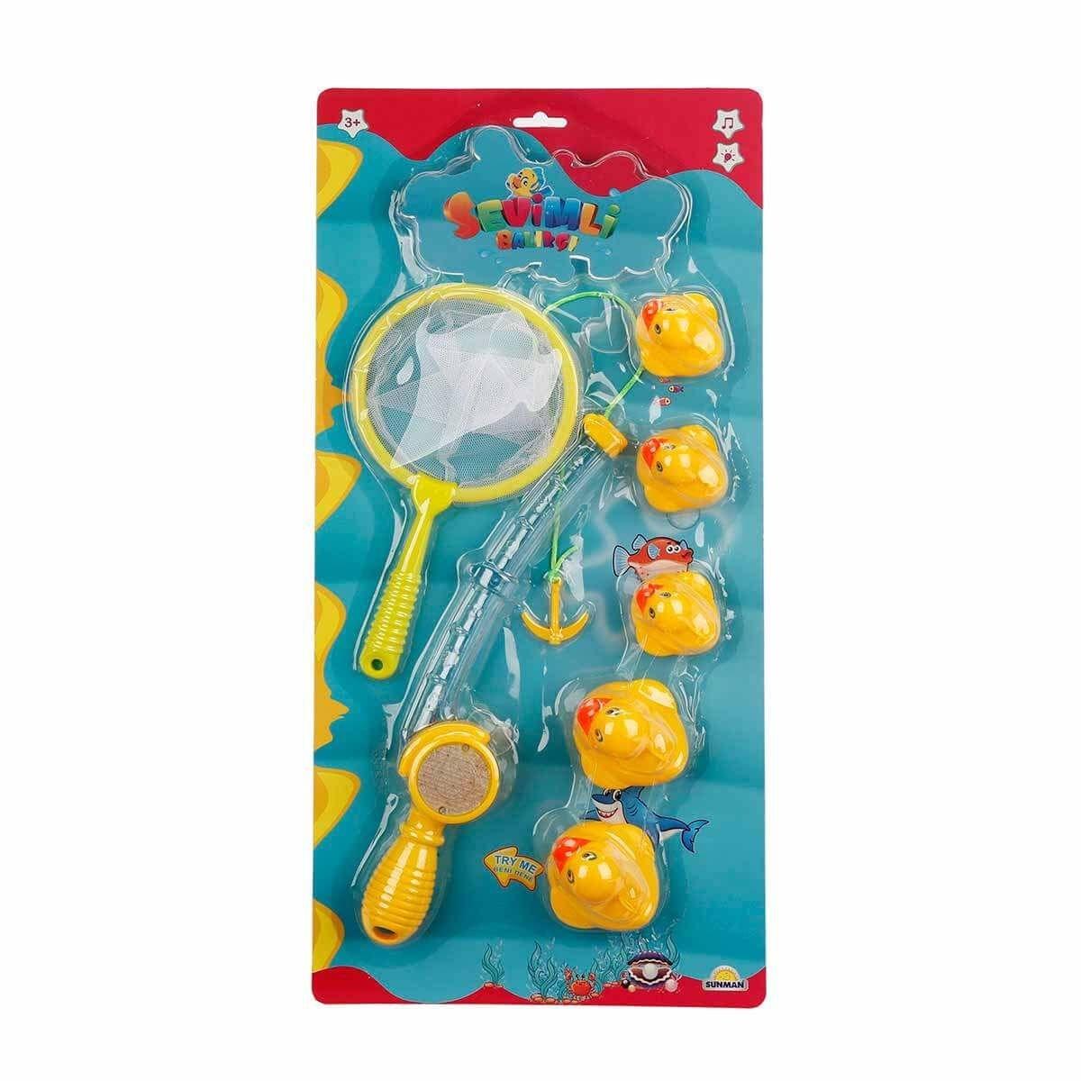 

1948 SUN-RST-SVB-Fish Набор удочек из 6-7 предметов, 3 разных цвета, со звуком и светом - Sunman