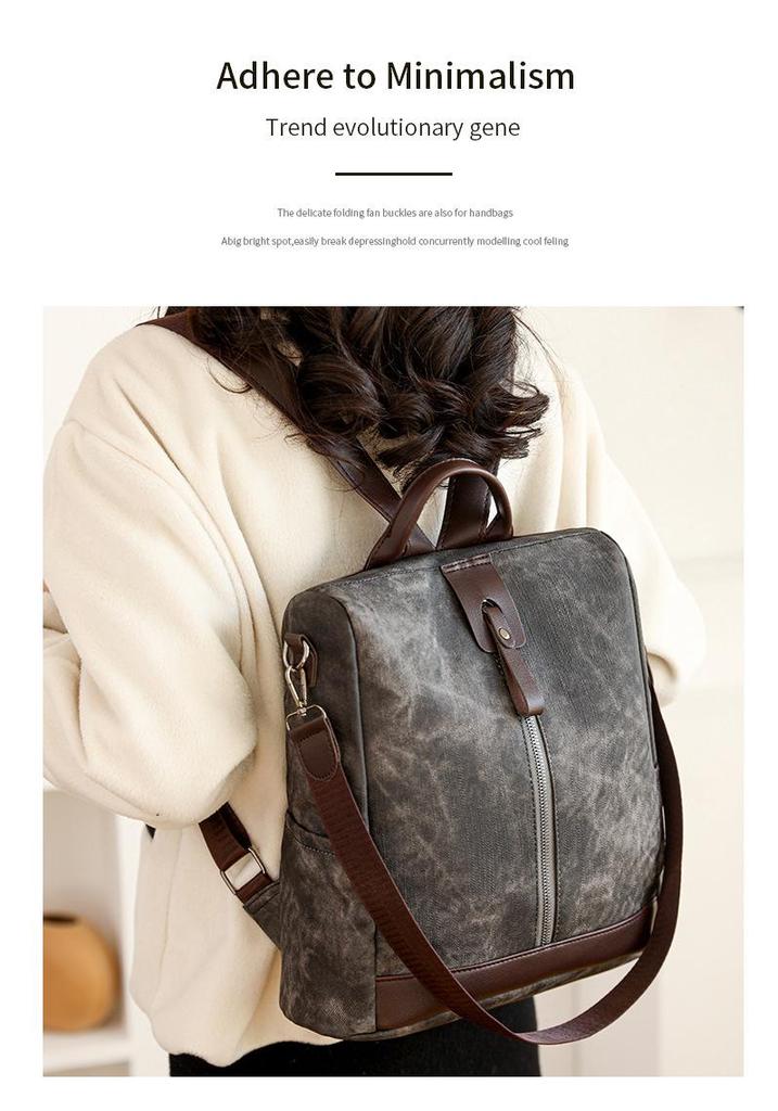 Women's Retro Soft Leather Backpack - Large Capacity, Multi-purpose & Stylish for Travel