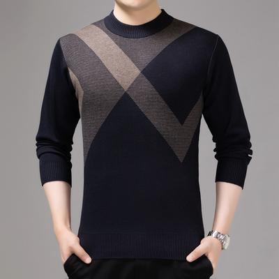 Ανδρικά Χειμερινά Ρούχα, Business Casual Πλεκτά, Ανδρικά Πλεκτά Πουλόβερ με Στρογγυλή Λαιμόκοψη, Πλεκτά Χαμηλής Μέσης για Νέους και Μέσης Ηλικίας