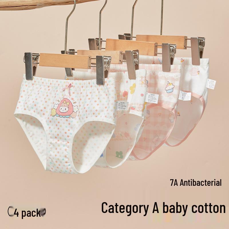 Girls' Pure Cotton Summer Underwear - Comfy, Non-Pinching Design for Toddlers