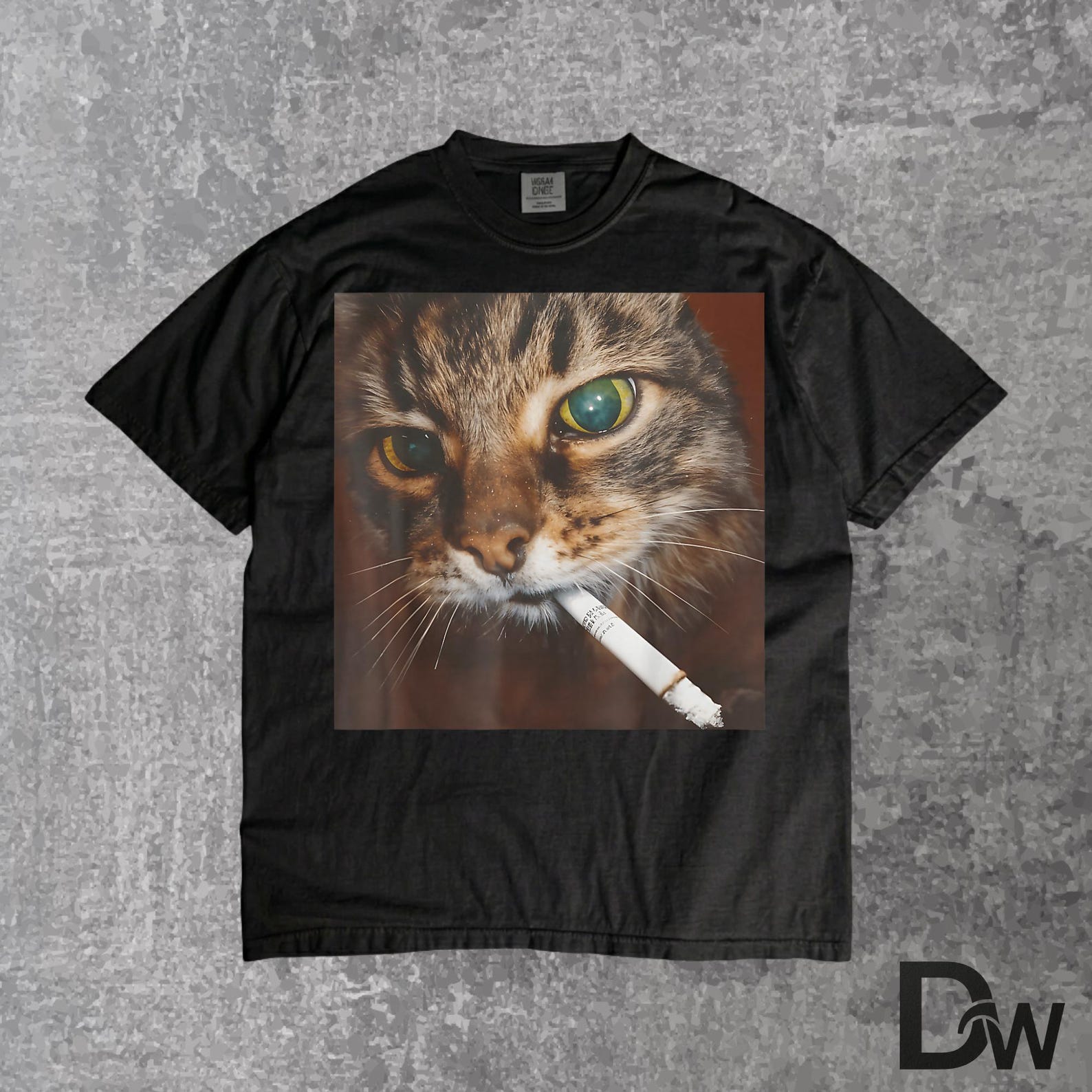 Funny Smoking Cat Cigarette T-Shirt | Gen Z Kitty Meme Tee, Cat Lover Gift 3XL