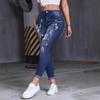 2025 Autumn Retro Low-Waisted Women's Stretch Slimming Embroidered Micro-Flared Jeans