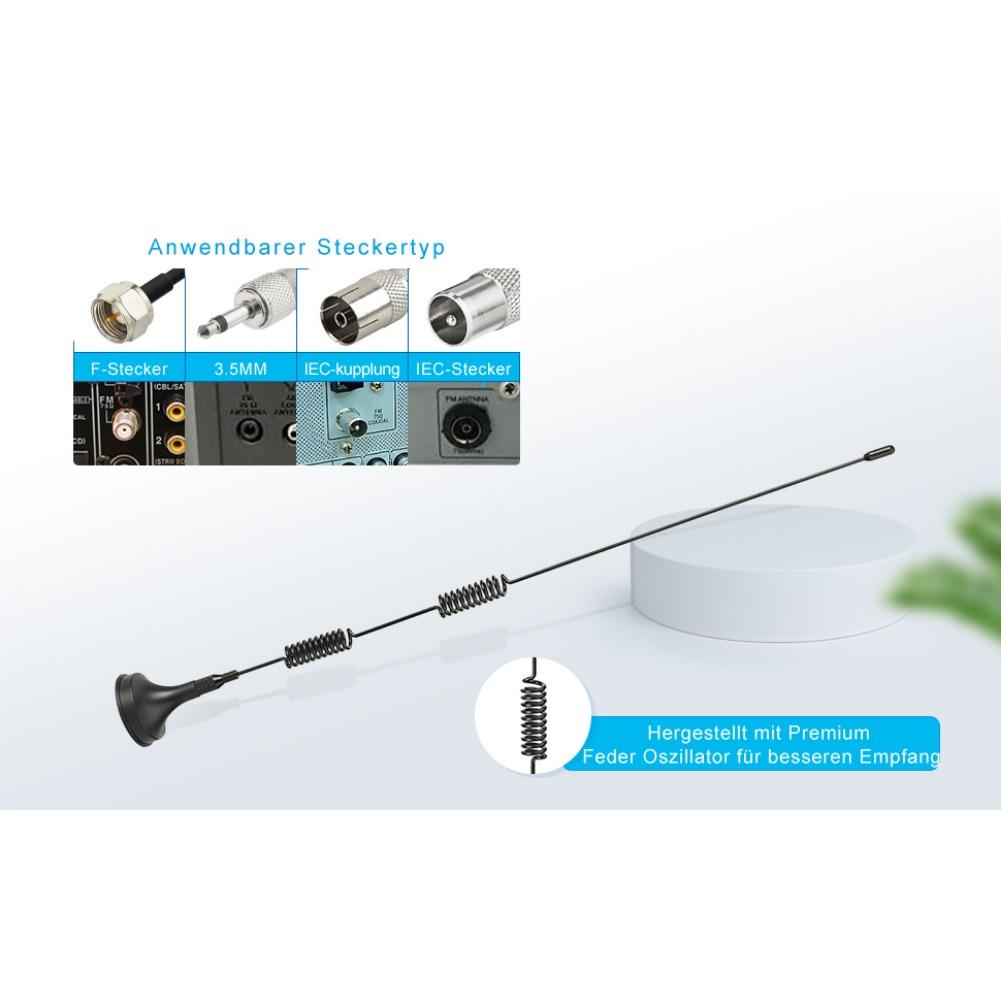 Antenă radio DAB FM cu bază magnetică Cablu prelungitor 3M compatibil cu radio digital Pioneer Yamaha Marantz Sherwood Bluetooth etc.. Receptor