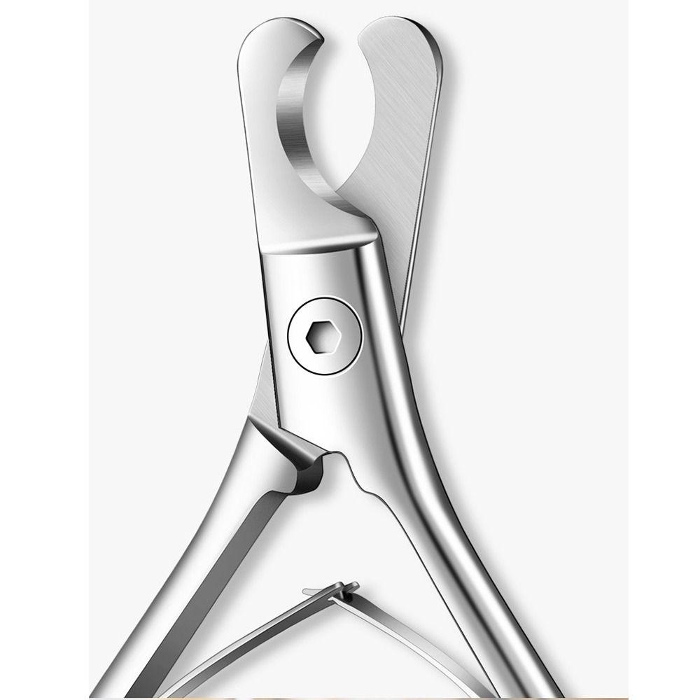 Stainless Steel Pet Nail Clippers Nonslip Handle Heavy Duty Cat Nail Trimmer Comfortable Grip Labor-saving Pet Grooming Tool