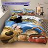Magic Roundabout Print 3Pcs Bedding Set,Duvet Cover with 2 Bedro,Pillowcase Home Birthday Gift