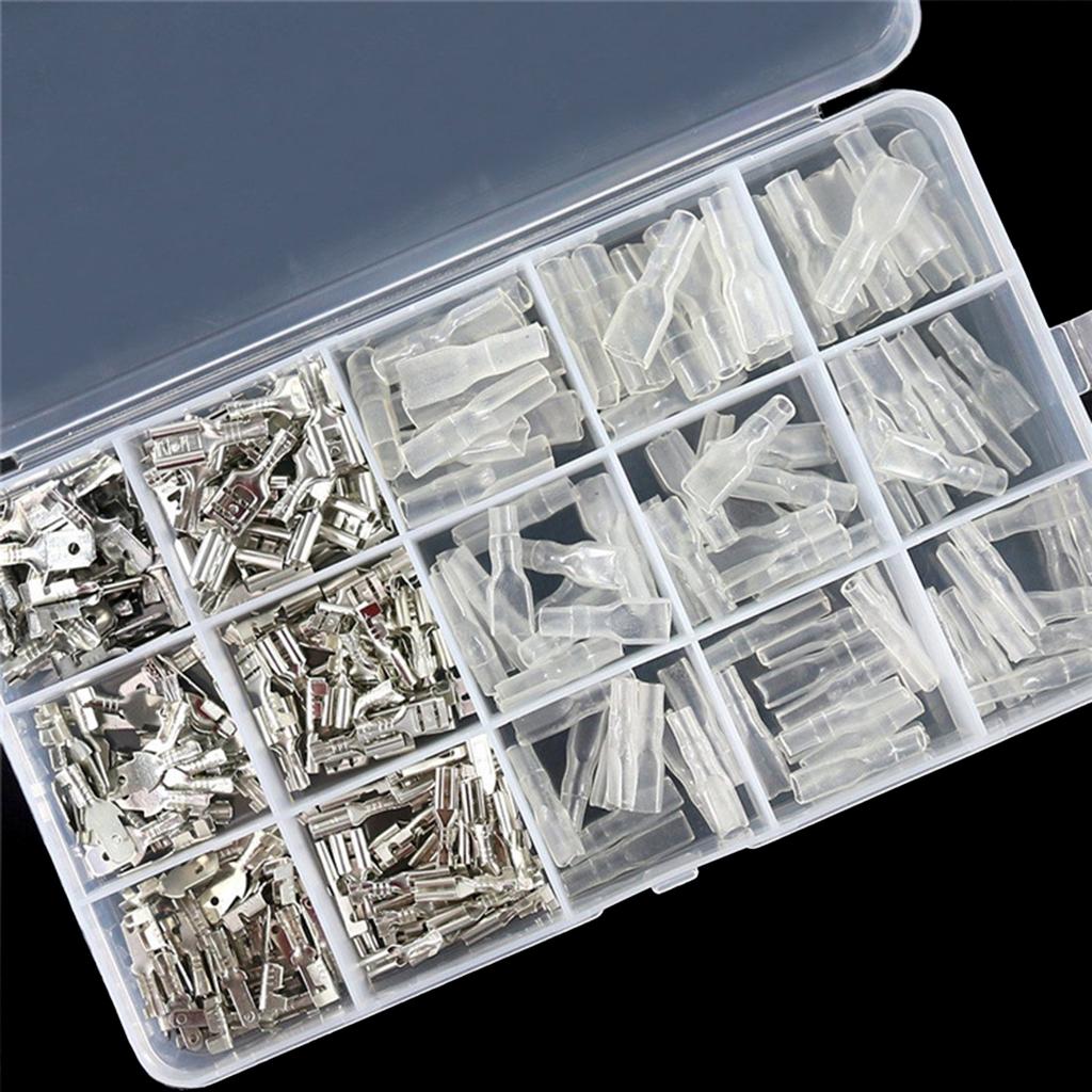 360pcs/set Wire Connector Kits Male & Female Flat Crimp Connector Set Fit for Quick Wiring In Vehicles Appliances