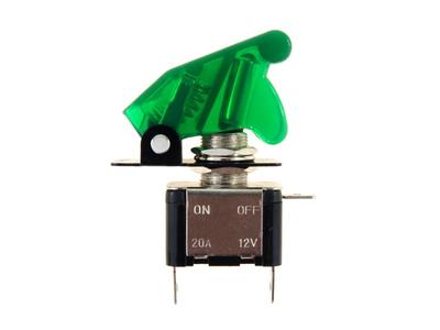 12V Top Gun Switch, Maximum 20A, Green