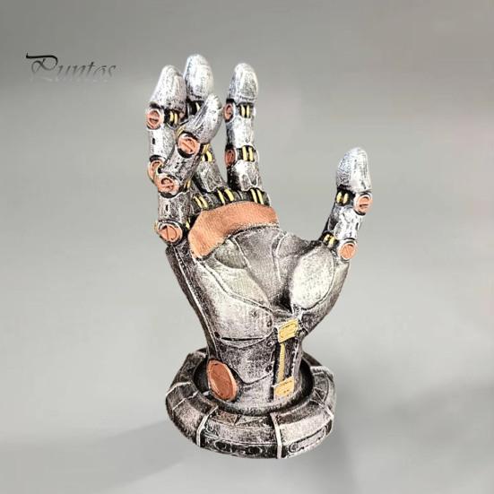 Phone Stand for Gaming Enthusiasts Controller Holder Cyberpunk Mechanical Hand Desktop Cell Painted Accessory Headphone Hanger Resin Gamepad Game