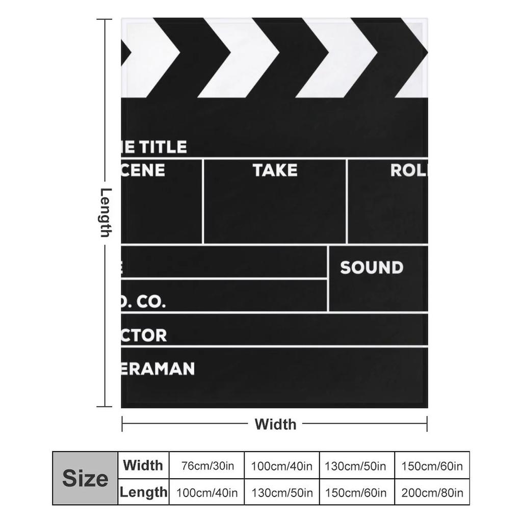 Movies Director Filmmaker Movie Slate Film Slate Clapperboard Throw Blanket Sofa Bed Giant Sofa Thin Luxury Throw Blankets