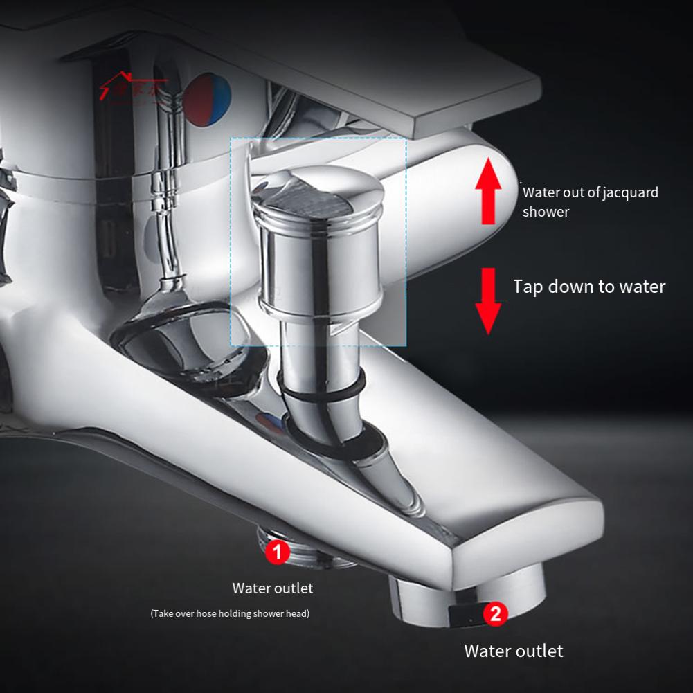 Shower Switch Valve Spring-type Pull Water Distributor Spring-Loaded Pull-up Water Diverter Triple Bathtub Home Improvement