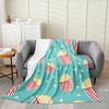 Popcorn Pattern Series Printed Blanket for Sofa Bed Travel Camping Living Room Office Conditioning Blanket for All Seasons Gifts