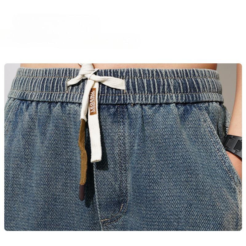 Men's Loose Straight Leg Jeans Spring Autumn New Style Starry Sky Pattern Thin High Street Casual Comfortable Jean