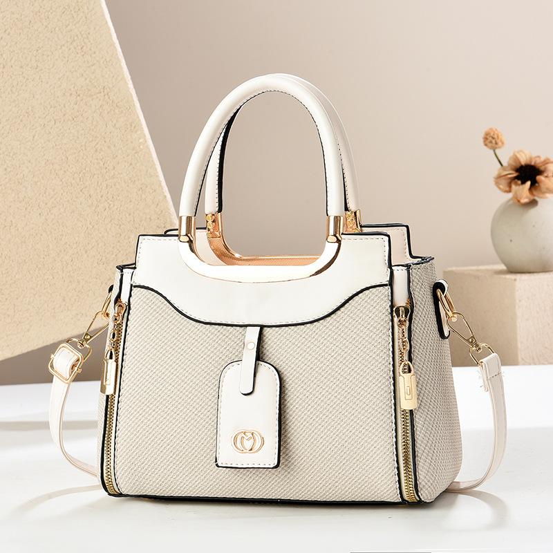 Chic Beautiful Texture Daily Handbag, Multi-purpose Top Handle Shoulder Crossbody Matching Bag For Girls Ladies