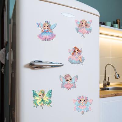6Pcs Diamond Painting Refrigerator Magnets Diamond Painting Magnets DIY Diamond Art Refrigerator Magnets DIY Art Crafts