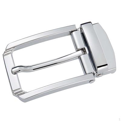 Fivela de cinto de liga Pin Fashion Mens Retângulo Único Prong