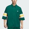 Adidas Originals Embroidered Colorblock Polo Shirt With Small Logo Unisex Tops Forest-Green IY7373