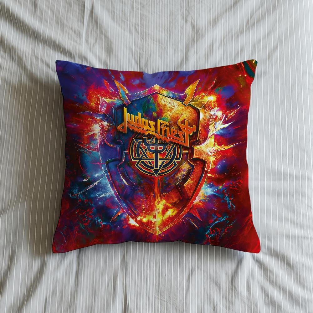 Band Cushion Cover Soft Case J-Jjudas Sofa Living SN Room Home Comfortable Office Decor Protective P-Ppriest Pillow