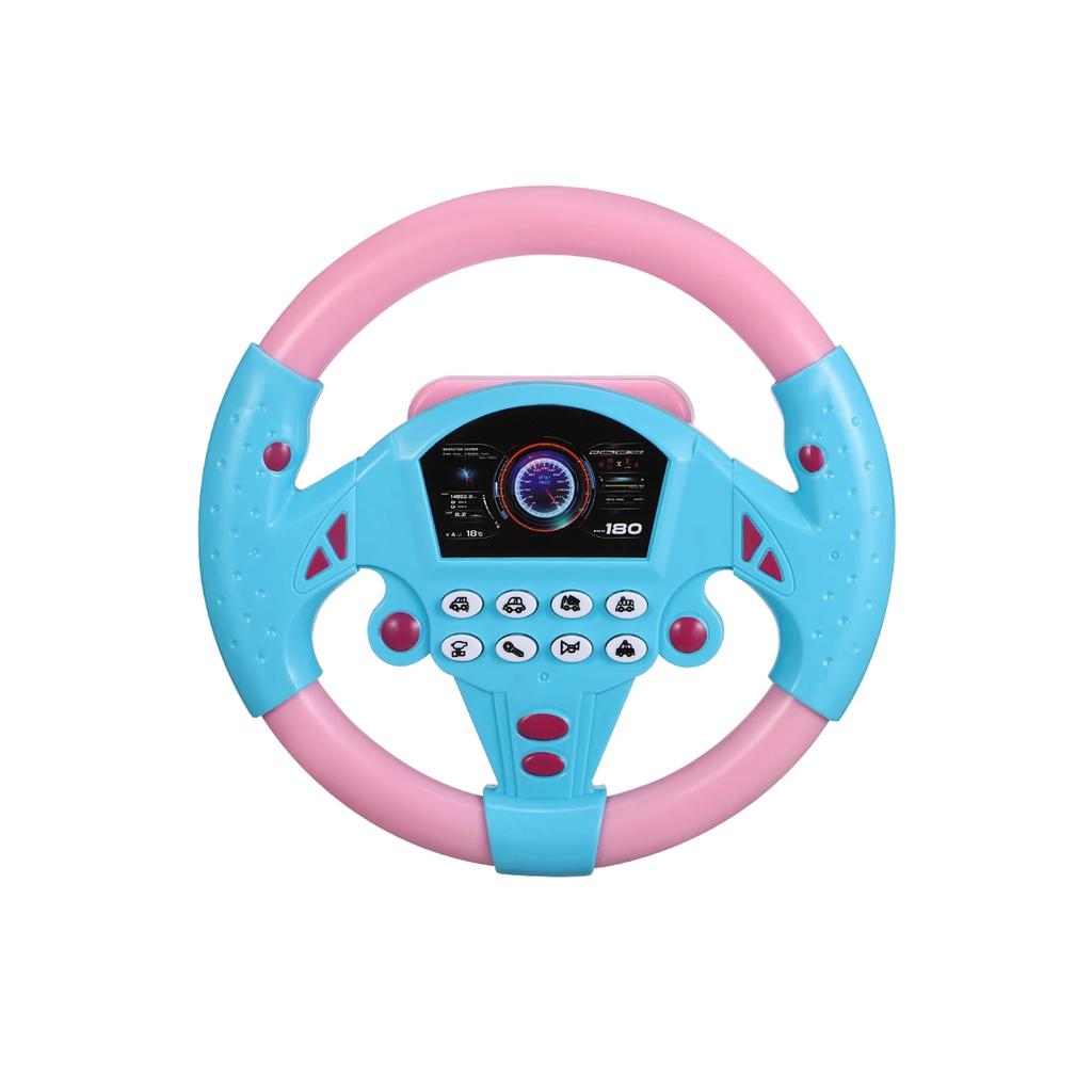 Baby Steering Wheel Toy Simulated Driving Controller With Light Music Early Education Steering Wheel Toy Gift For Boys Girls