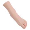 Silicone Foot Model Soft Touch Flexible Joint Positioning Realistic Mannequin Foot for Nail Art Jewerly Display Left