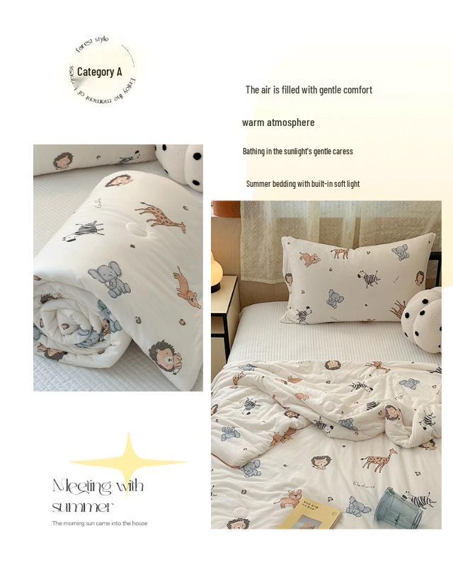 Leichte Baumwoll-Kinderbettdecke - Maschinenwaschbare Sommerdecke