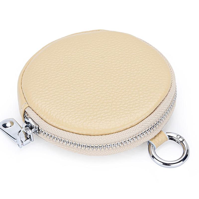 Women's Genuine Cowhide Coin Purse: 2026 Round Earphone & Card Holder Bag