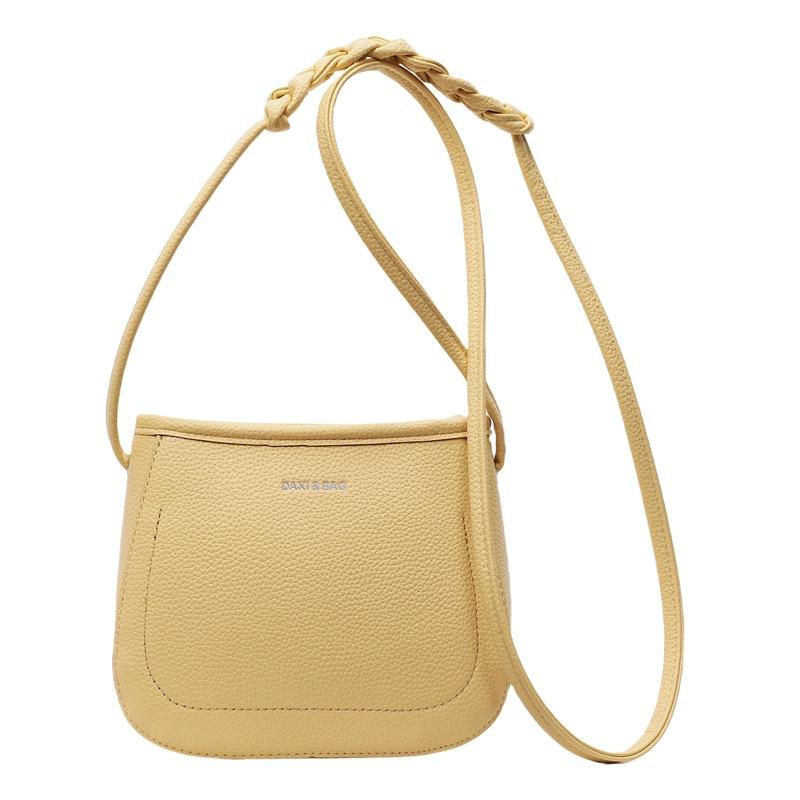 Fashionable, Casual, Simple, Niche, Solid-color, Single-shoulder Bag, Crossbody Bucket Bag