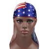 Cycling Headwraps Skull Cap Biker American Flag Printed Long Tail Pirate Hat