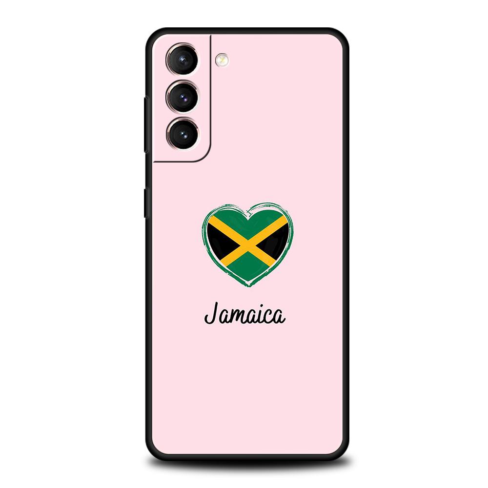 Jamaica National Flag Phone Case For Samsung Galaxy S25 Edge S24 S23 S22 Ultra S20 S21 FE 5G S10 S9 Plus S10E Soft Cover