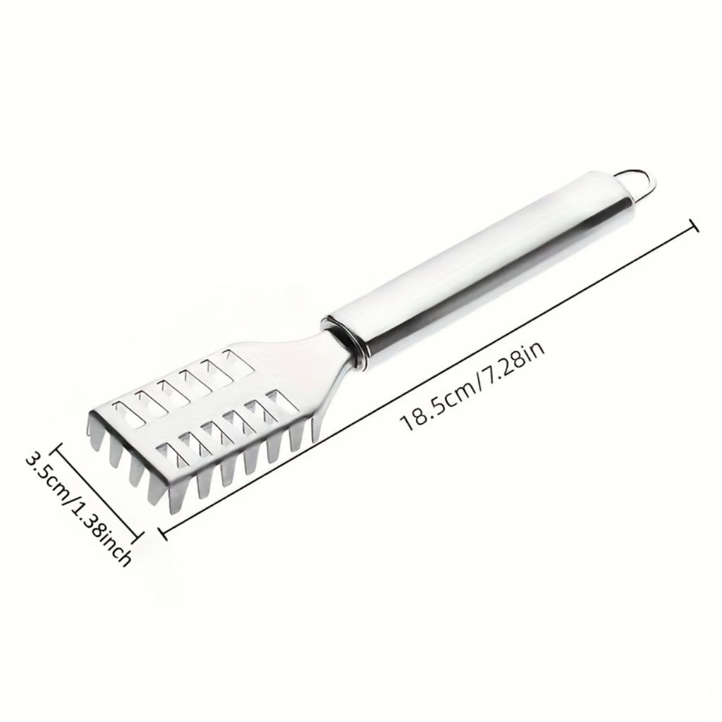Stainless Steel Multifunctional Fish Scaler Brush, Household Kitchen Seafood Scale Removing Processing Tool