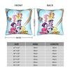 Cute M-My Cartoon P-Pony L-Little Pillow Cover Rainbow Novelty Pillow Case For Sofa Home Decor Soft Pillowcases Gift