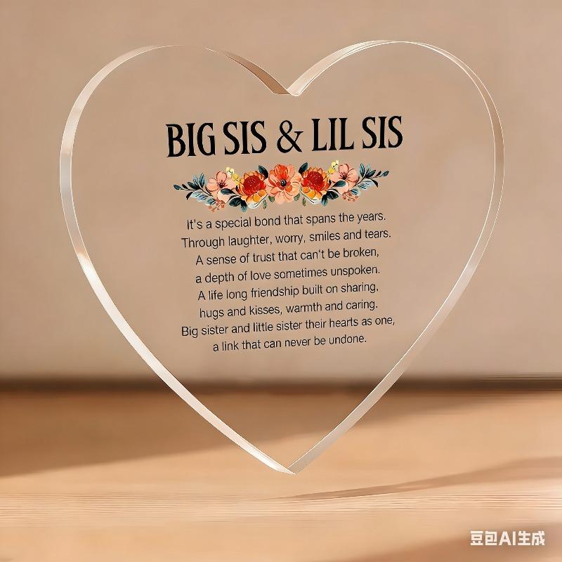 

2D Flat, Acrylic Heart-Shaped Keepsake Decorative Plaque, Floral Design, Suitable for wall decoration, porch, room, villa, accents Home, Hallway, or W 10.9*10.4cm