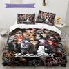 Name Custom Dangan Ronpa Anime Pattern Bedding Set Quilt Cover Pillowcase Home Decor Gift (1 * Duvet Cover + 2 * Pillowcase, Without Core)