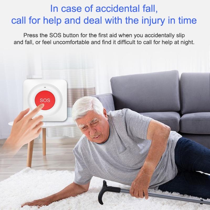 Elderly Assistance Wireless Panics Button, Handheld Call Systems Easy Push Alerts for Immediate Help In Urgent Situation