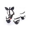 Five-Piece Kinky Pet Play Set: Crawling Suit, Kneeling Gloves, Dog Headgear, Knee Pads, Limb Restraints