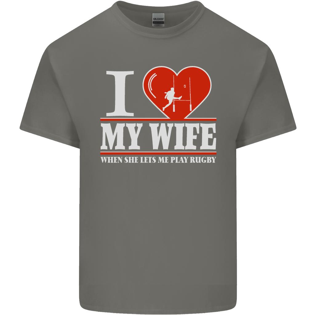 I Heart My Wife Rugby Player Funny Union Unisexs Light Cotton TShirt