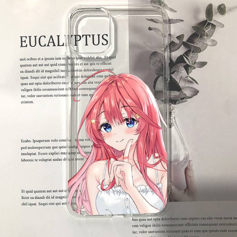 

Чехол для телефона Накано Мику Gotoubun no Hanayome Для iPhone 11 12 13 14 Mini Pro Max XR X XS Прозрачный TPU Чехол Для 8 7 6 Plus SE 2020 iphone 7 or 8