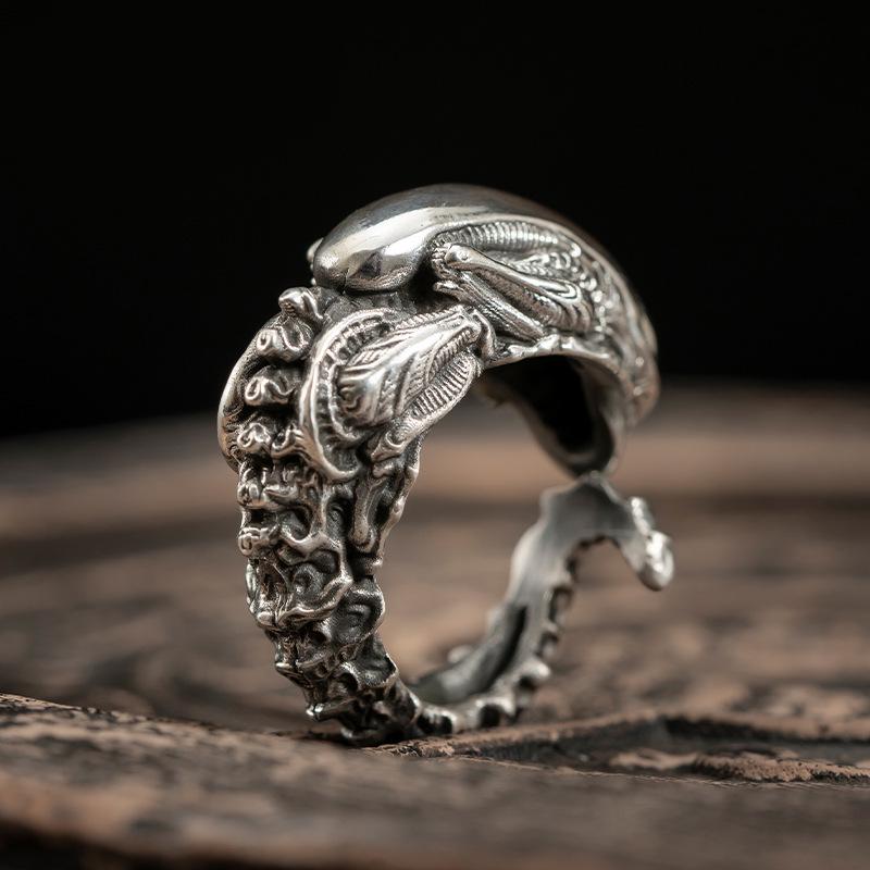 Xiangxu Vintage Inspired Yunnan Snow Irregular Open Ring