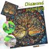 DIY Diamond Painting Canvas Kit for Adults Tree of Life Colorful Rhinestone Craft for Stress Relief Living Room Wall Decoration Gift