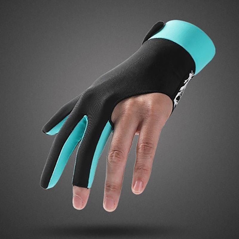 1 ks Kulečníkové rukavice Levá ruka Tříprsté Kulečníkové rukavice Protiskluzové samolepky Elasticita Příslušenství k tréninkovým rukavicím na kulečník