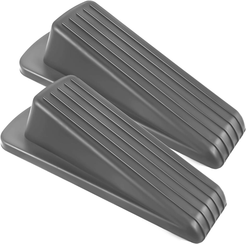 Door Stoppers for Bottom of Door On Floor, Premium Rubber Door Stopper Wedge, Floor Sturdy Stackable Door Stops for Carpet Heavy Duty Door, Door Gaps