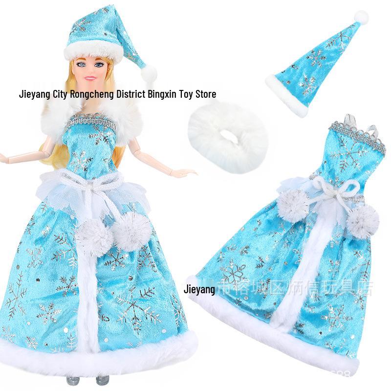 11-inch Barbie Doll Fashion Christmas Dress Set - 30cm Holiday Clothing Series